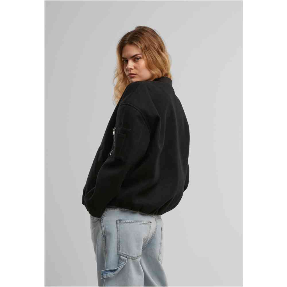 Urban Classics - Faux Wool Bomberjacke - Schwarz